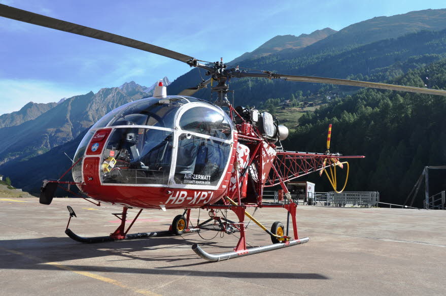 Die LAMA SA318B der Air Zermatt