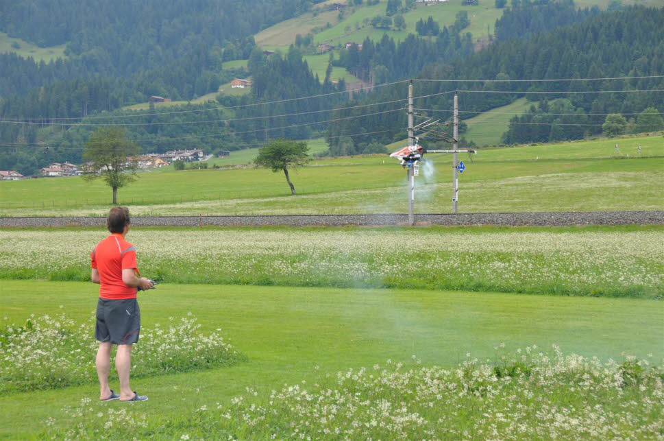 Toni beim Einfliegen