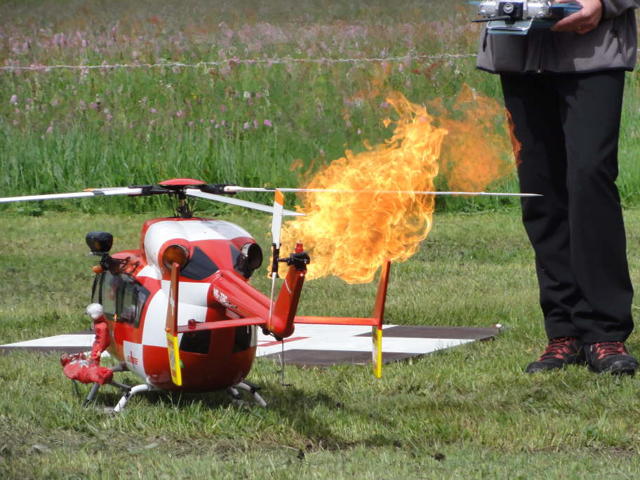 Feuer beim Start 