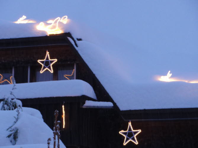 Beleuchtung im Schnee