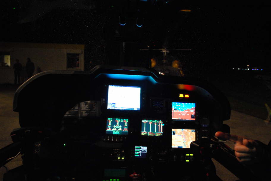 Beleuchtetes Cockpit
