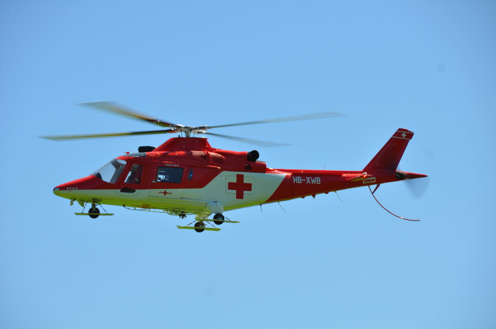 Agusta A109K2 in der Luft