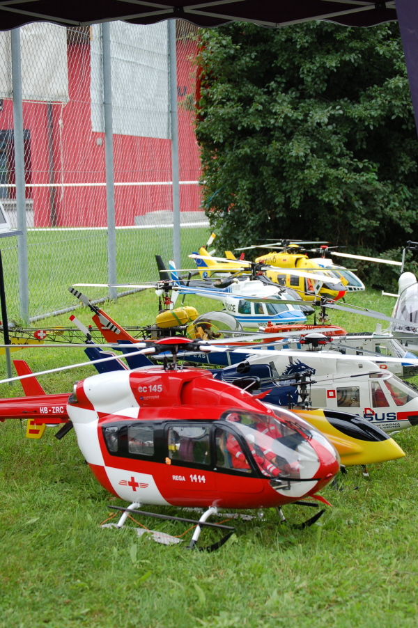 Ausgestellte Helis