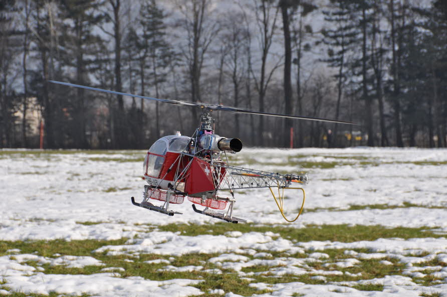 Fliegen bei Frhlingsschnee