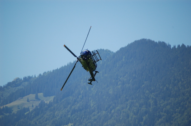 Flug des Kamerahubschraubers