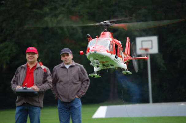 Agusta mit Pilot Pirmin