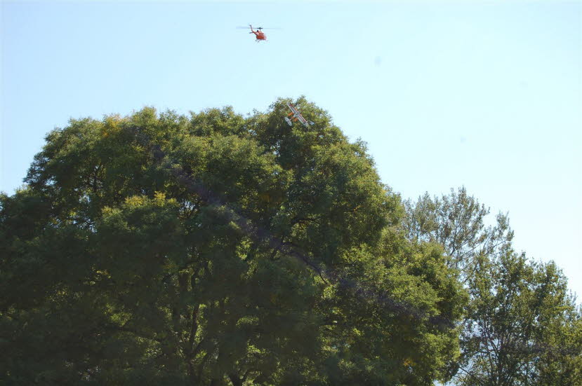 Aber Rettung kommt per Hubschrauber